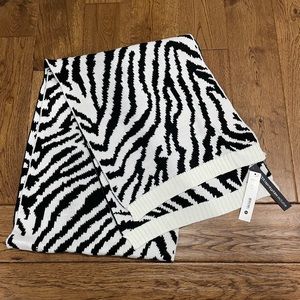 AQUA Zebvra print scarf